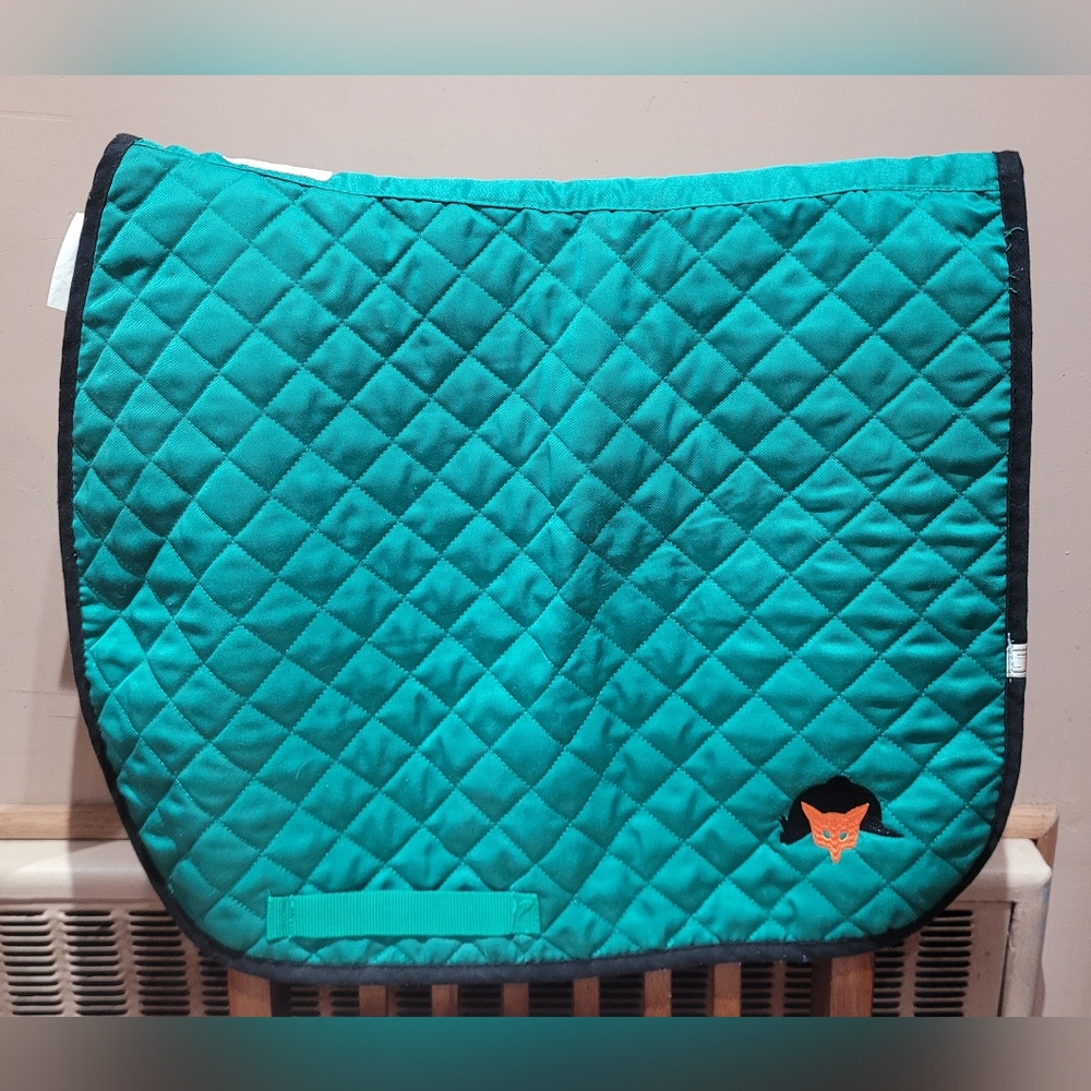 LETTIA AP SADDLE PAD Fox Hunt Embroidered Green